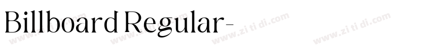 Billboard Regular字体转换 Billboard Regular字体转换